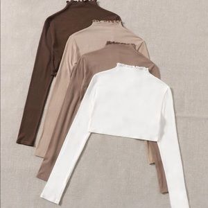 Mock Rib-knit Crop tee